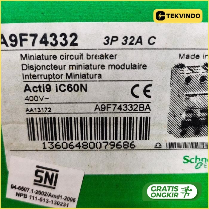 MCB IC60N 3p 32a schneider