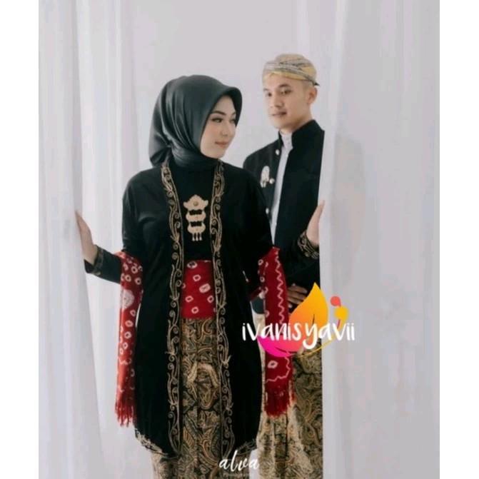 [1set- Prewedding] Baju Prewedding + Selendang Jumputan / Baju Couple Adat Jawa HPPB
