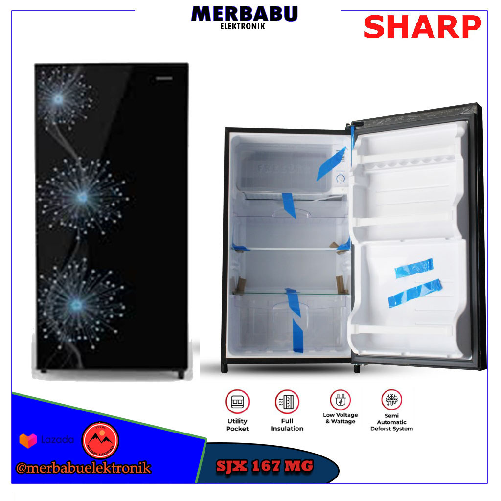 KULKAS SHARP SJ 237 MG LEMARI ES 2 PINTU SJ237MG SJ 237MG
