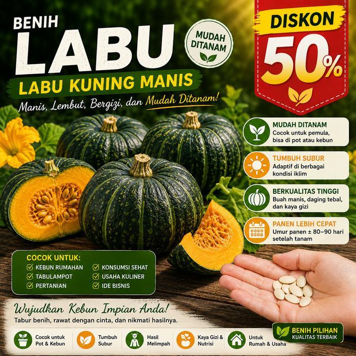 Benih Labu Jepang KABOCHA - Labu KABOCHA Jepang