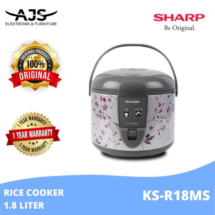 Sharp Rice Cooker 1.8Lt Ksr18Ms