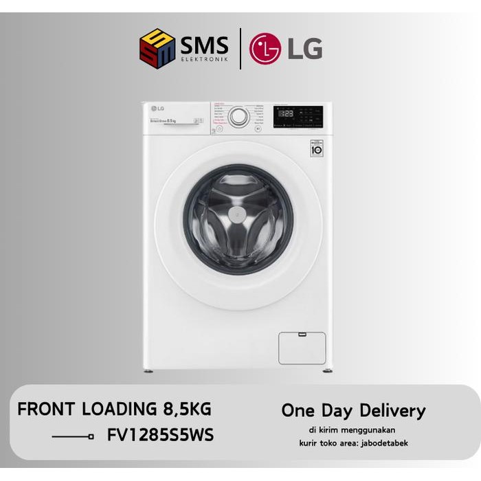 LG FV1285S5WS MESIN CUCI WASHER 8.5 KG FV-1285S5WS FV1285 1285S5WS