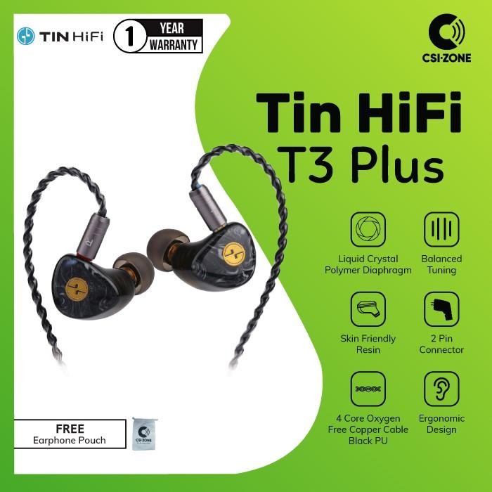 Tin HiFi T3 Plus / T3 + 10MM LCP Diaphragm Driver In Ear Earphone