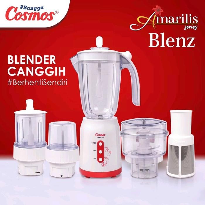 Cosmos Blender Plastik 4In1 Cb 802 Pcf / Alat Penggiling Makanan / Penggiling Bumbu Basah Dan Kering