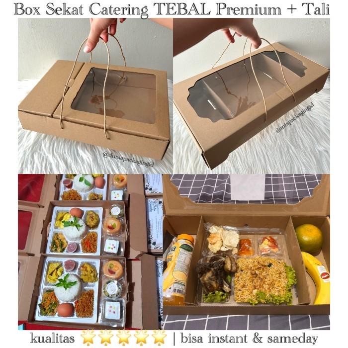 Box Sekat Tebal + Tali Box Catering Premium Kotak Hampers Nasi Mewah