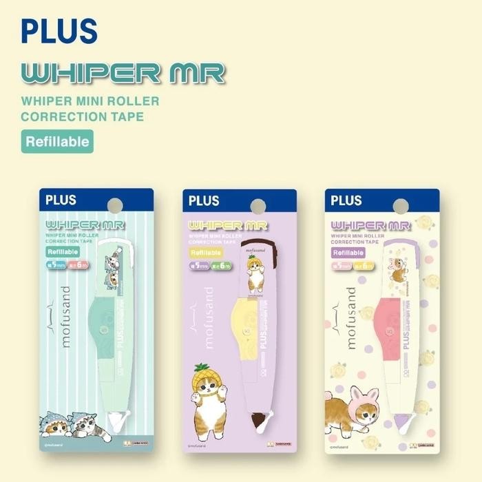 

NEW PRODUK PLUS WHIPER MR MOFUSAND CORRECTION TAPE CAT NEKO SAME-NYAN PITA KOREKSI LIMITED EDITION