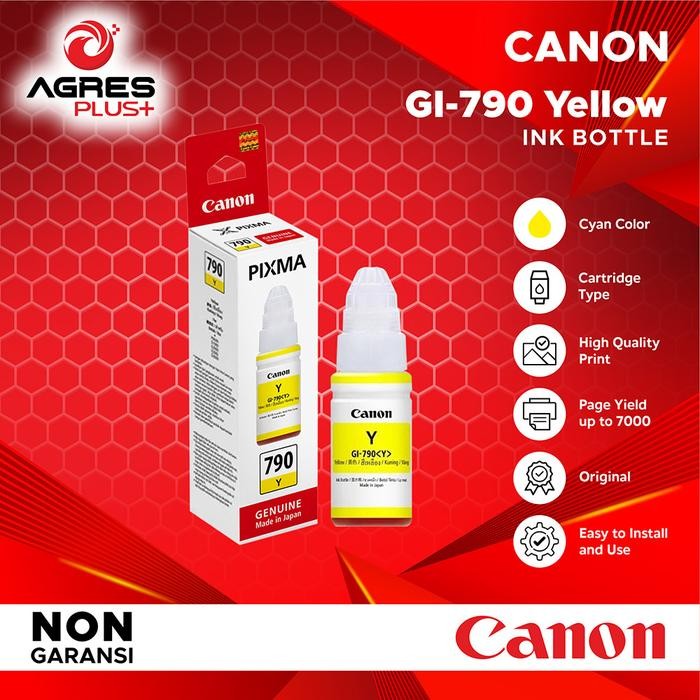

Bisa Termin! Canon Tinta Printer Gi 790 Yellow Colour Warna Original Cartridge