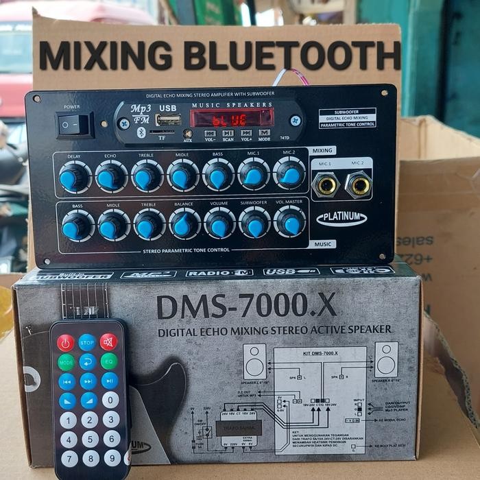 digital echo mixing stereo active speaker dms 7000 dms7000 mp3 player