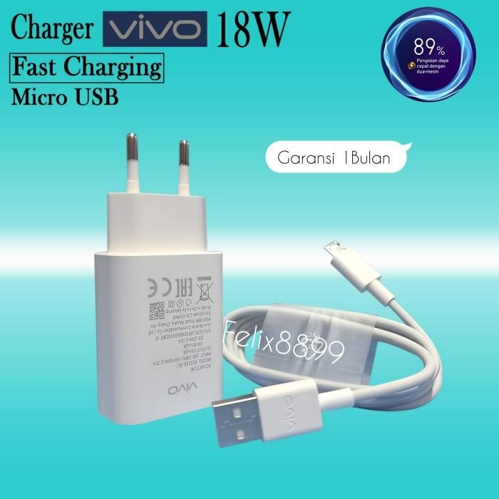 CHARGER VIVO Y15 Y17 Y19 ORIGINAL 100% FAST CHARGING MICRO USB
