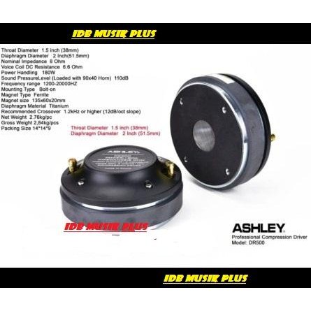 Driver Tweeter Ashley Dr500 Dr 500 Ashley