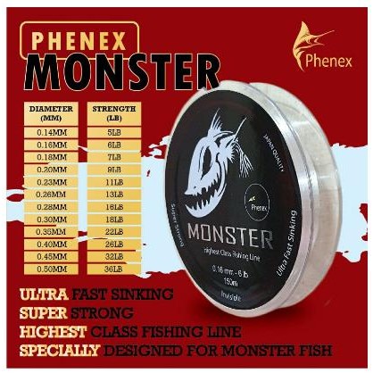 Senar Pancing Kuat Cepat Tenggelam Phenex Monster 150M Original
