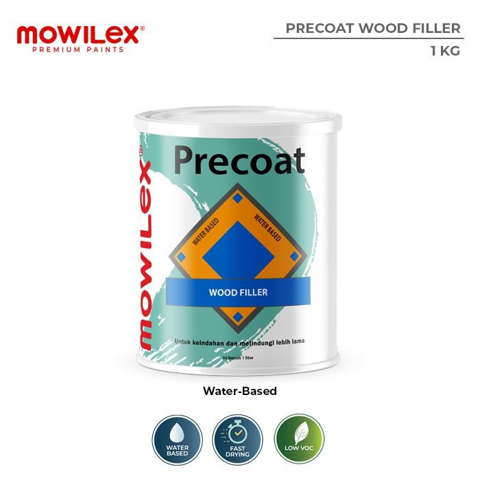 Mowilex Precoat Wood Filler 1 Kg - Jati