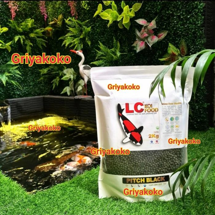 GriyaKoko LC Koi Food Pitch Black 2kg/LC Pakan Ikan Koi Pitch Black