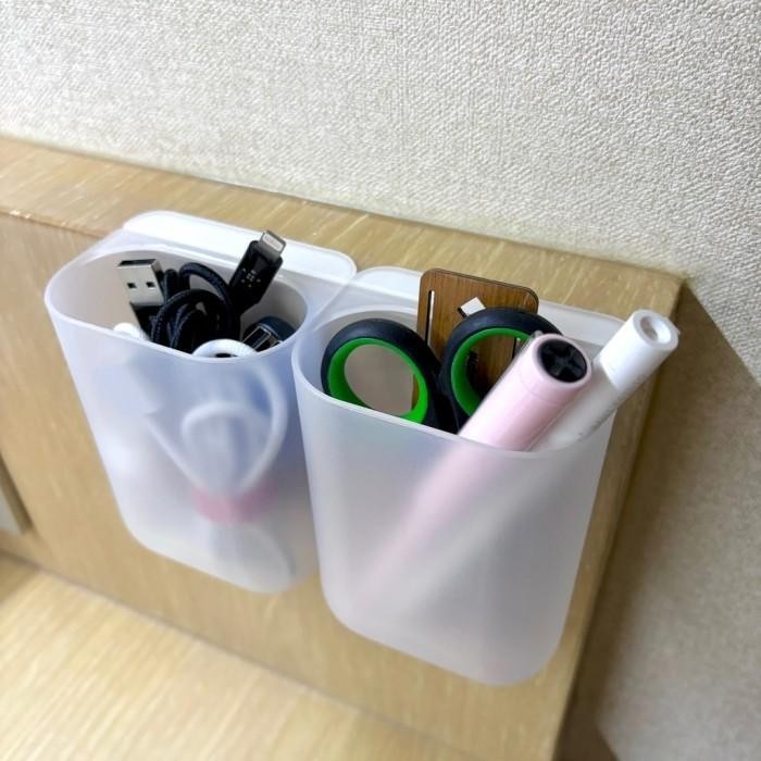 

Khusus Grab! Desk Organizer Stationery Holder Kotak Penyimpanan Serbaguna Bahan Tebal Ada Perekat