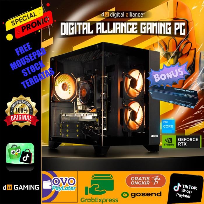 Pilihan- Digital Alliance Gaming Pc I5 12400F Rtx 4060 8G/ 16Gb 1Tb Rakitan Pc Gaming