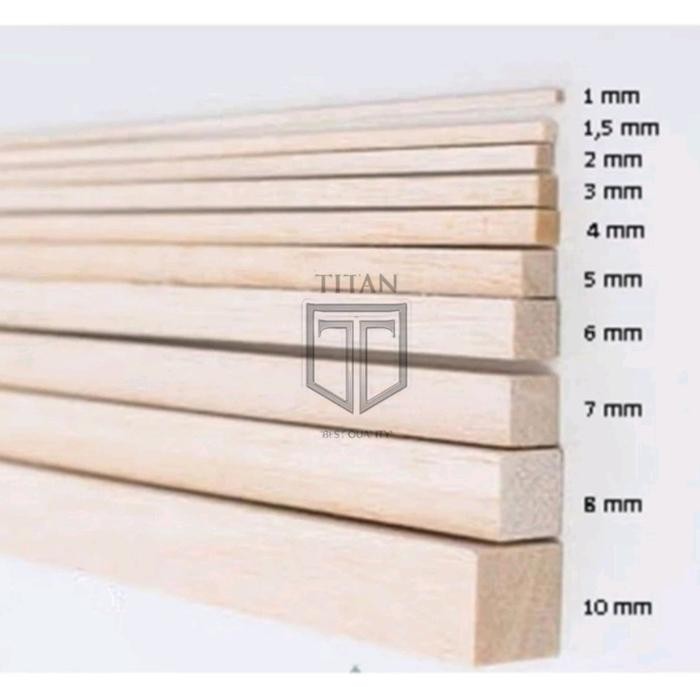 

New (10pcs) Balsa stick 8mm x 8mm x 50cm / 1meter kayu balsa stik ringan dan kuat kualitas terbaik