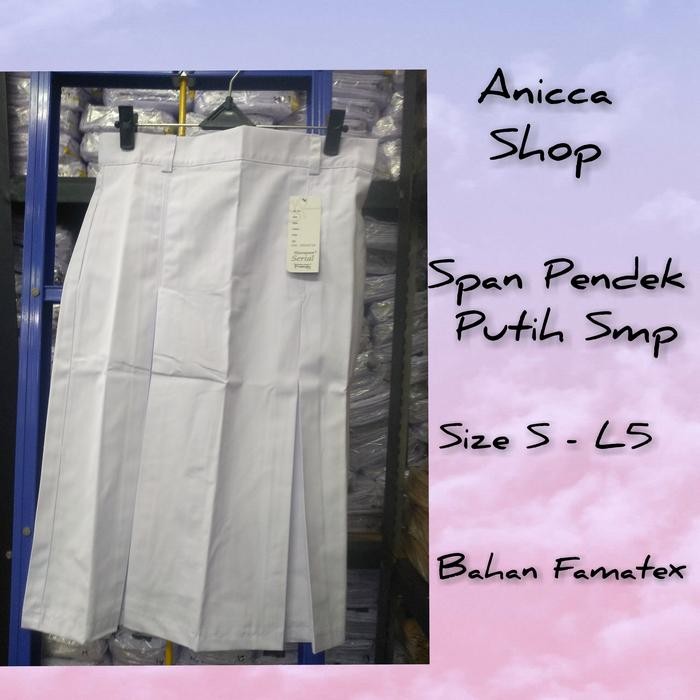 Rok Span Pendek Putih Smp Seragam Sekolah