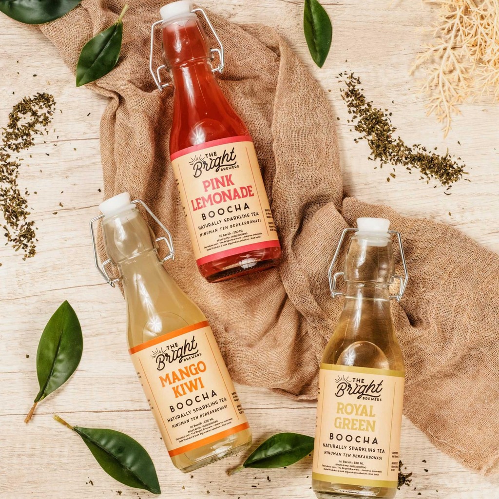

Paket Kombucha 250 ML Bundle 3 Botol The Bright Brewers Teh Fermentasi