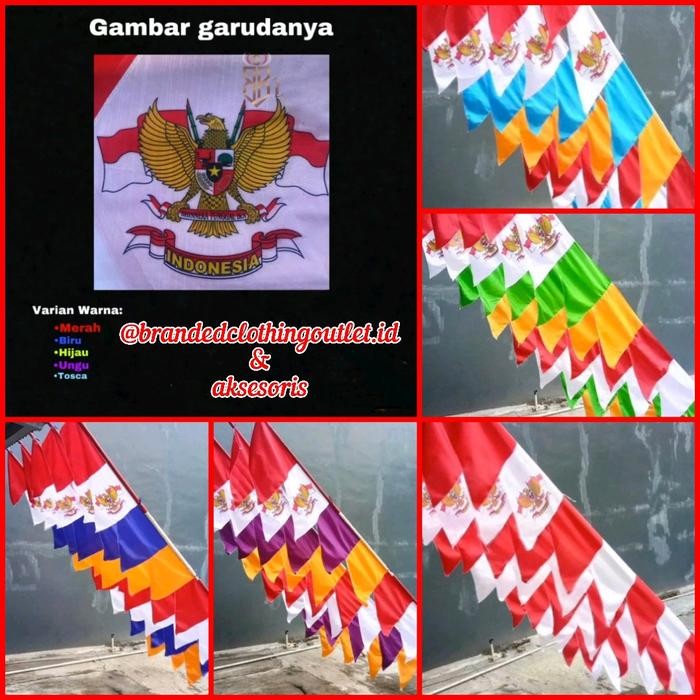 SIAPKIRIM BENDERA UMBUL UMBUL GARUDA INDONESIA 8 MATA / BENDERA UMBUL UMBUL ZIG ZAG / BENDERA UMBUL