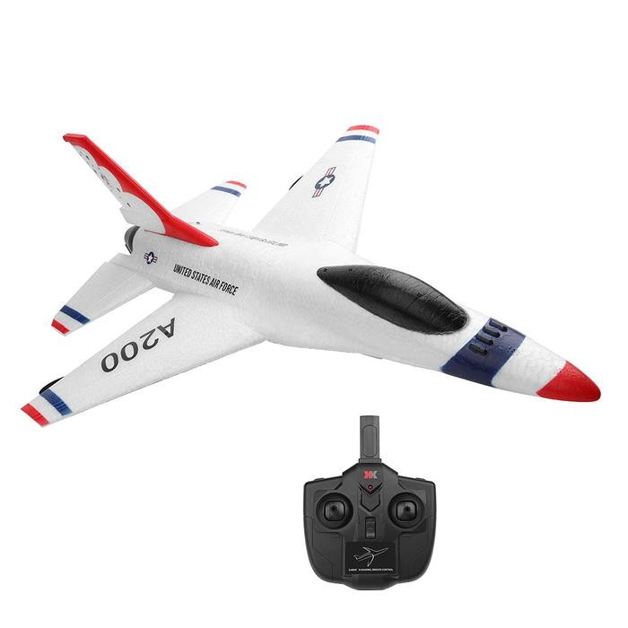 Stok Baru WLToys RC Pesawat A200 F16B 2CH 2.4Ghz Remote Control