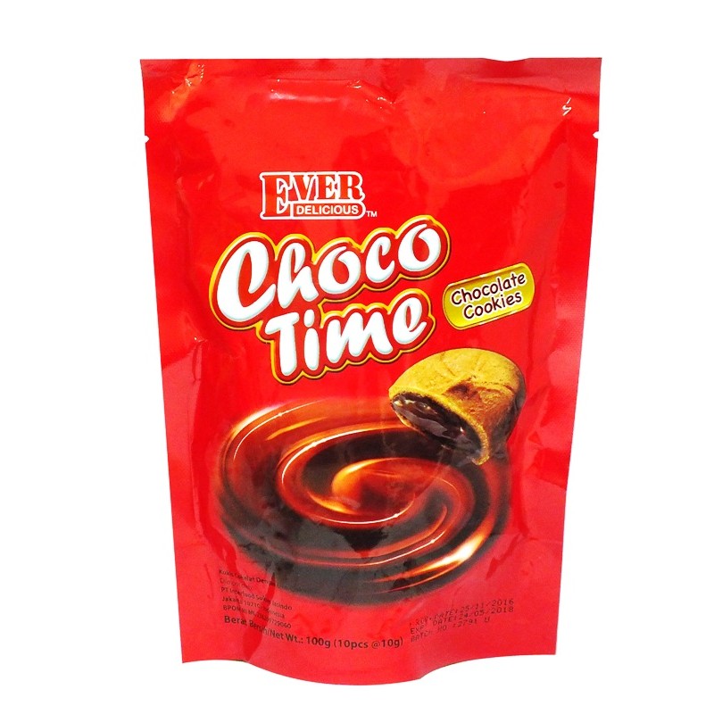 

S19169 EVER DELICIOUS CHOCO TIME CHOCOLATE COOKIES 100GR BUNGKUS MAJU BERSAMA (20250921)