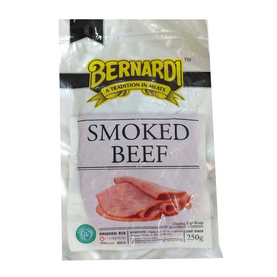 

S30026 BERNARDI FROZEN SMOKED BEEF 250GR MAJU BERSAMA (20250914)