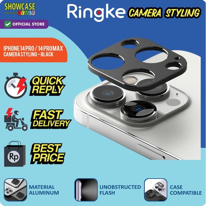 

TERLARIS! Ringke iPhone 14 Pro 14 Pro Max Camera Styling Black Pelindung Kamera