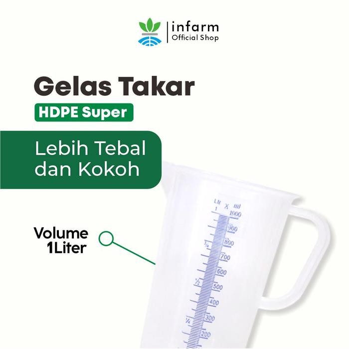 Pilihan- Infarm - Gelas Ukur Plastik Takar Nutrisi 1000 Ml / 1 Liter Buah - Warna