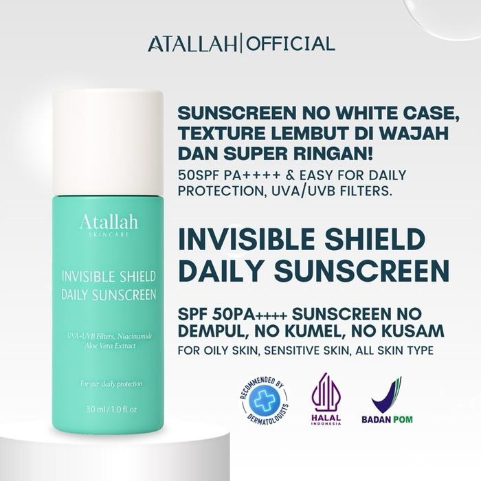 Pilihan- Atallah Invisible Shield Daily Sunscreen Spf 50 Sunscreen Perawatan Wajah Pria
