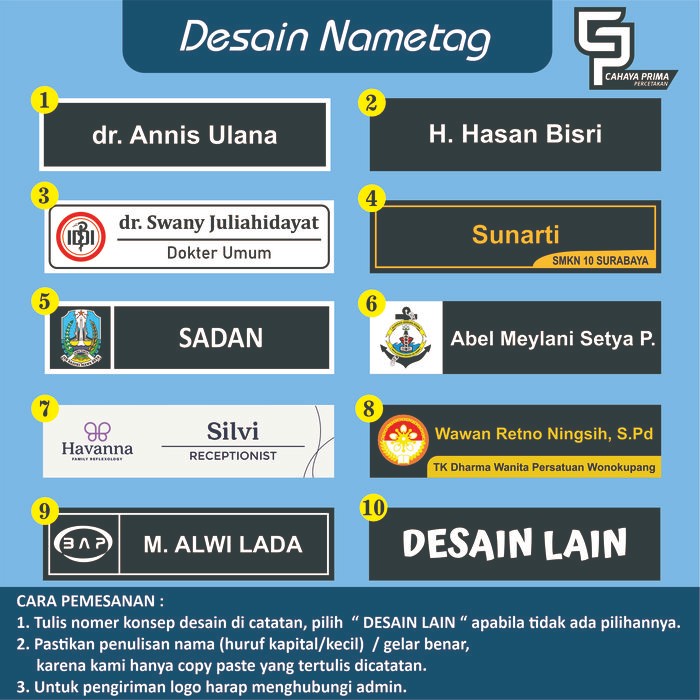 

OJ Nametag papan Nama Dada Akrilik resin peniti untuk PNS Guru PDH