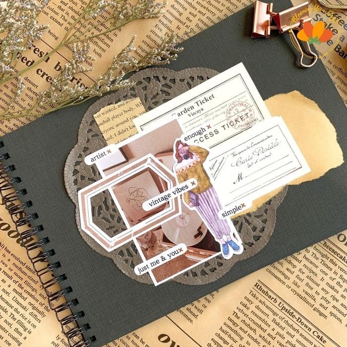 Pilihan- Bloomingyourdays 20Lembar Scrapbook Album Foto Vintage Buku Catatan Story Book Kado