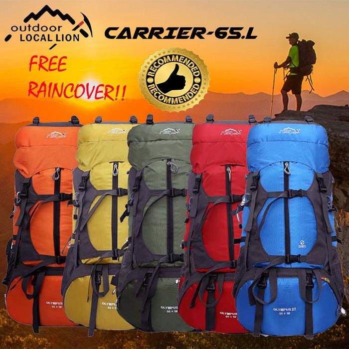 TERLARIS Tas Carrier 65L - Keril 65 Liter READY STOCK