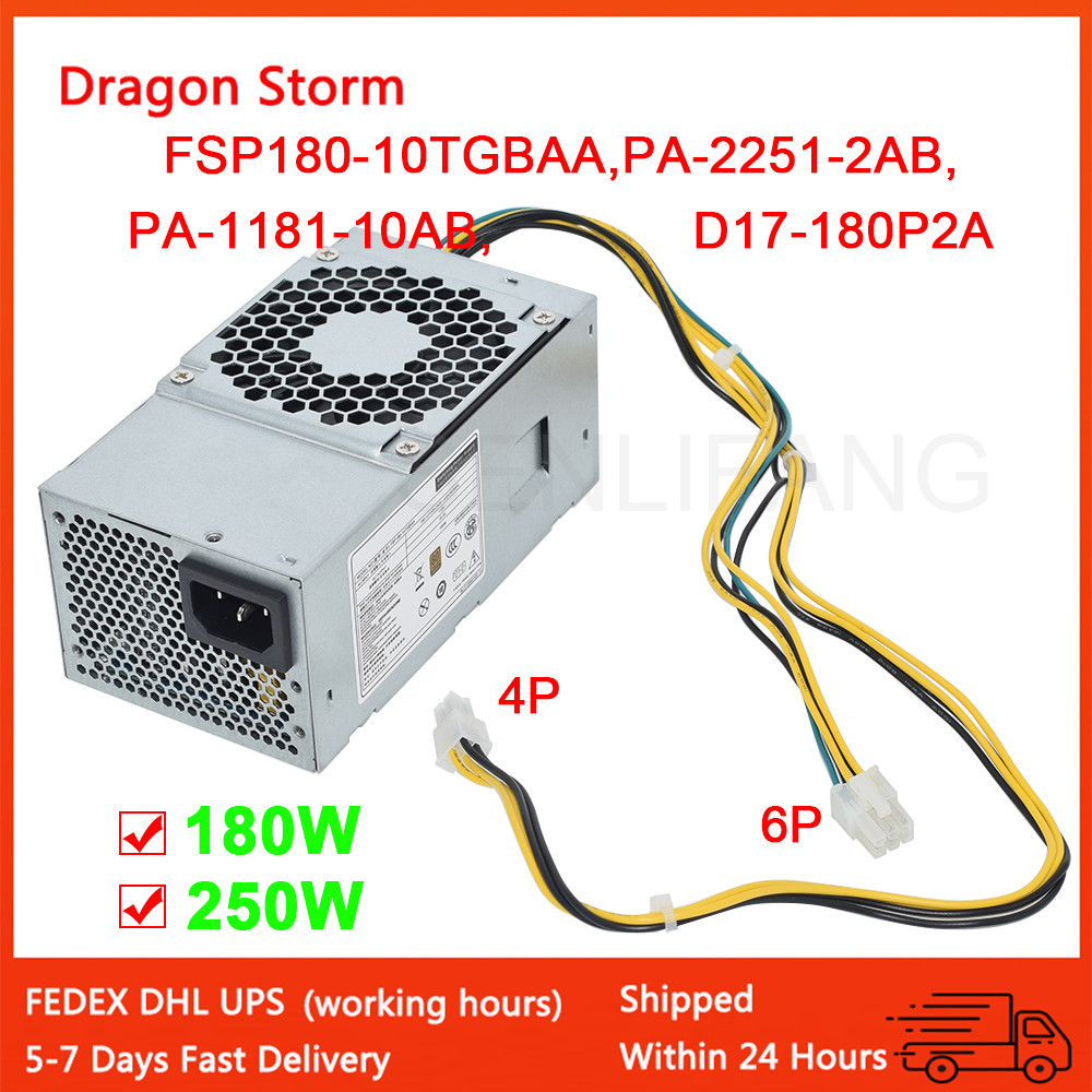 NEW For Acer Veriton E450 D650 D850 X4660G 6Pin 180W PSU PA-1181-10AC PA-1181-10AB FSP250-20TGPAA PA