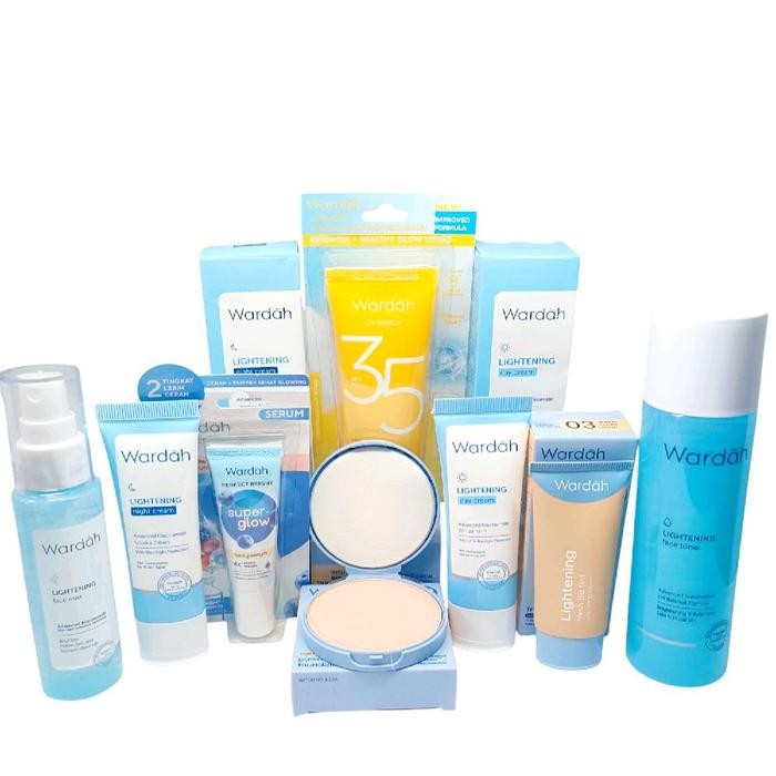 Paket Wardah Lightening Series Komplit Ukuran Besar / Paket Seserahan Lengkap Skincare Wardah /