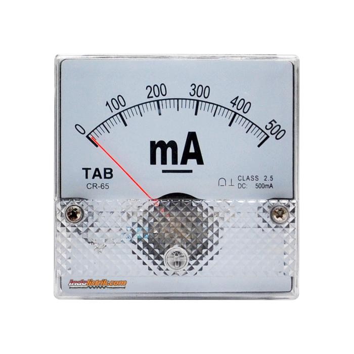 Ampere Meter Analog DC 500 mA CR65 Direct TAB