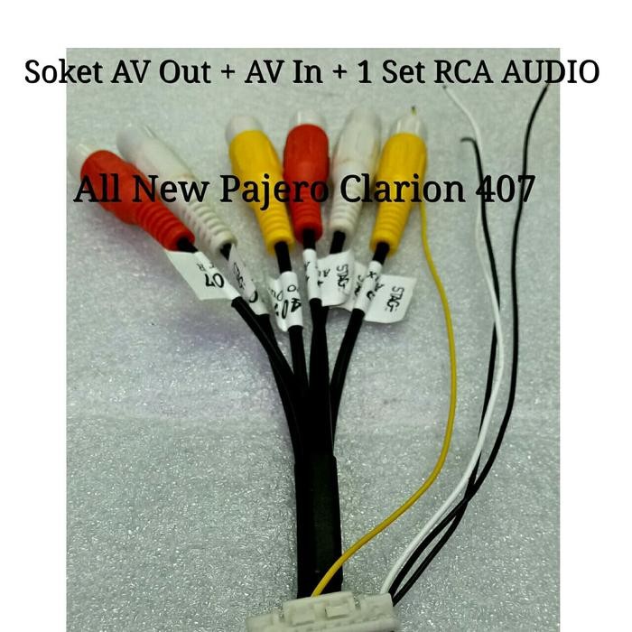 SOKET AV IN + VIDEO OUT + RCA AUDIO PAJERO CLARION NX 407 AM