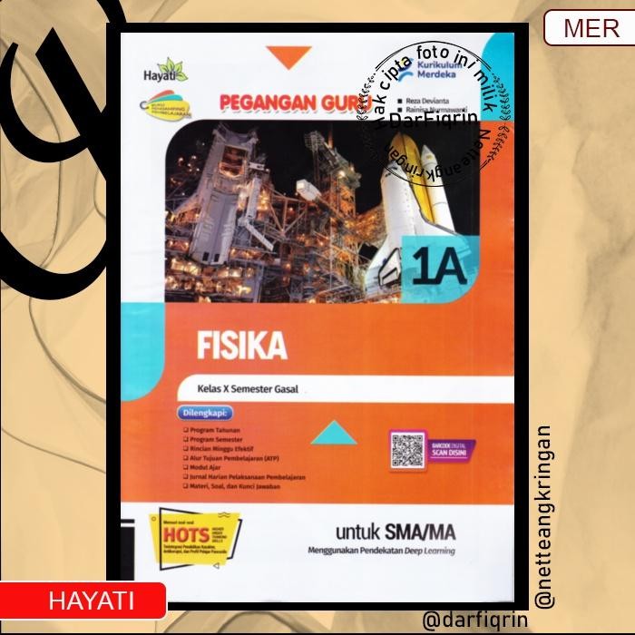 Pegangan Guru Fisika Kelas 10 11 Semester 1 SMA/MA KURMER Kurikulum Merdeka-Hayati-HOTS-Reza-Rainisa