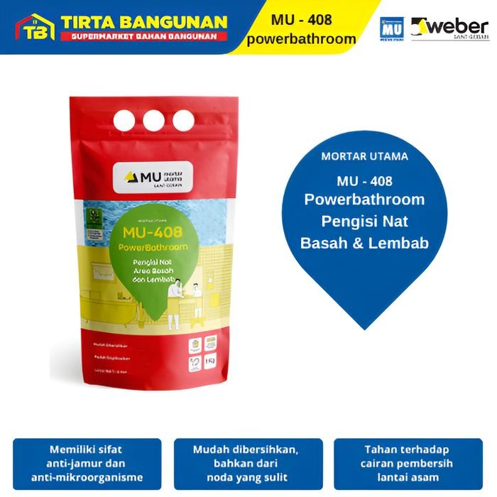 MU 408 POWER BATHROOM PENGISI NAT KERAMIK / GRANITE / SEMEN NAT KAMAR MANDI 1 KG