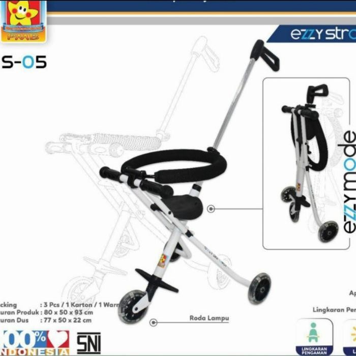 PMB Ezzy S-05 Stroller roda 3
