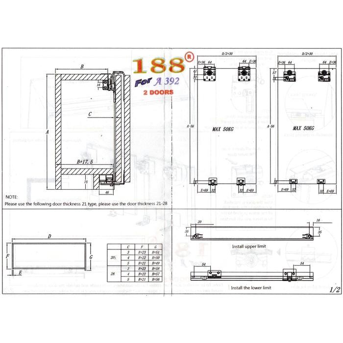 Rel Dan Roda Sliding A392 ( 3 Mtr 2 Pintu ) Sleding Pintu Lemari Kayu