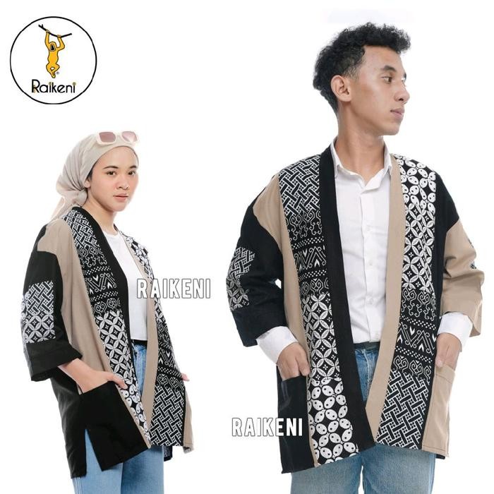 ASLI Kimono Omoshiroi Kimono Jepang Batik Tenun Kimono Kerja Nongkrong Pria Wanita READY STOCK