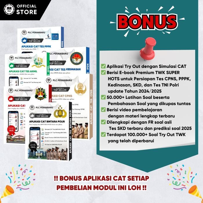 Buku Twk SKD 2025 Persiapan Tes Skd TNI POLRI Sekdin dan CPNS Soal Paling Mirip Free E-Learning