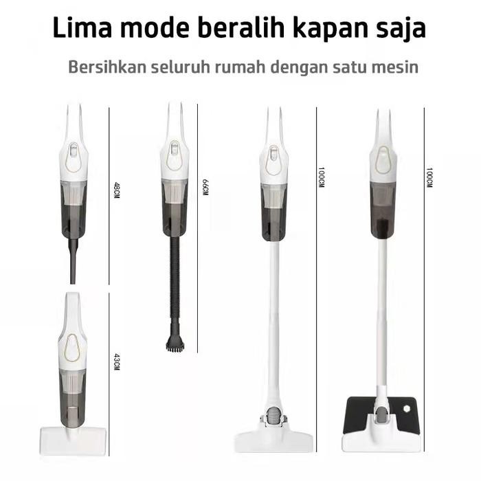 New Vacum Cleaner 5 IN 1 Penyedot Debu Portable Cordless Multifungsi / Alat Pel Lantai / Sapu Lantai