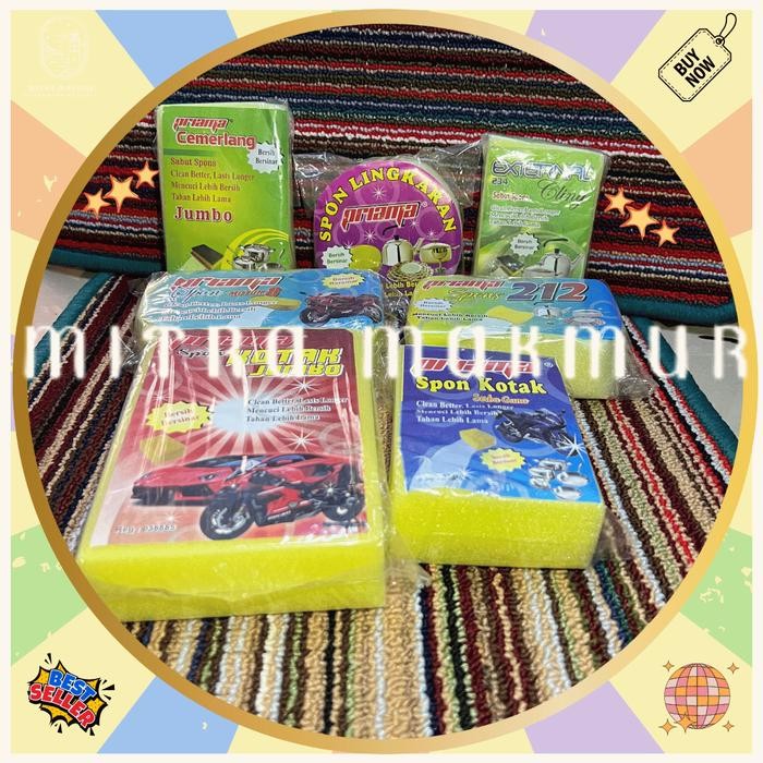 Busa Spoon Serbaguna Spon Cuci Piring Busa Cuci Motor Spon Bulat Sponge Kotak Halus