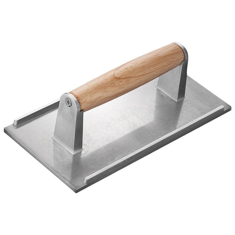 Meat Press Grill Meat Press Cast Iron Grill Press Meat Weight Press Hamburger Smasher Tool With Wood