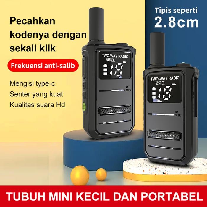 New Walkie Talkie HT MORQTOLA M8 Jarak Jauh 1km dengan Baterai 10000mAh - 16 Saluran, Rentang