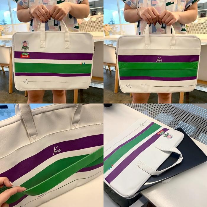 Tas Laptop Laptop Bag Slim & Expandable Ramping Pelindung Laptop Tas Jinjing Kantor Karakter Kartun