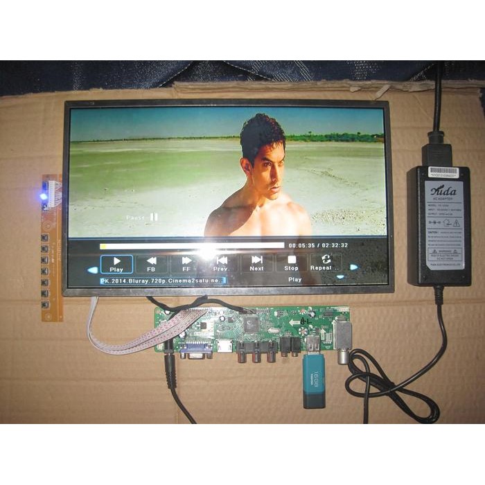 3j4e- Universal Board Led/Lcd Tv Support Tv,Vga,Hdmi,Av,Usbmovie Pkt Custom
