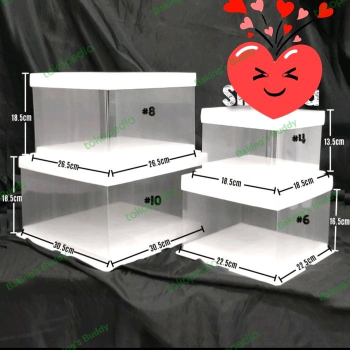 Mika Box Transparan Mika Kue Tinggi Promo 