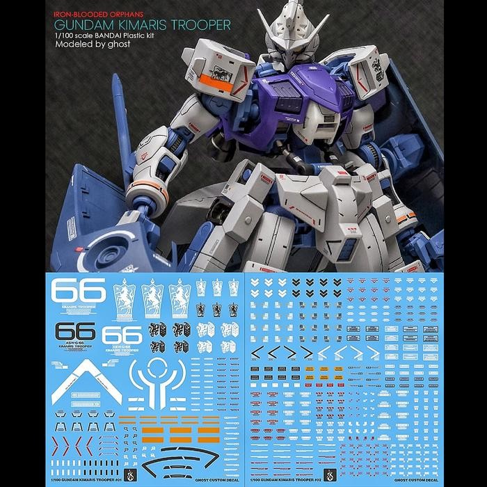 NG 1/100 GUNDAM KIMARIS TROOPER WATER DECAL GHOST CUSTOM DECAL